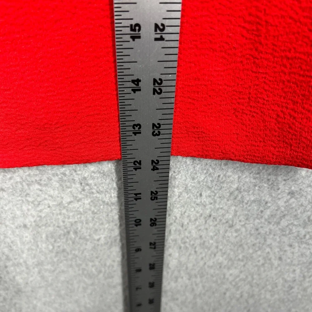 Tory Burch Short Sleeve Top Womens 0 Red‎ Crepe Keyhole Side Zip EUC